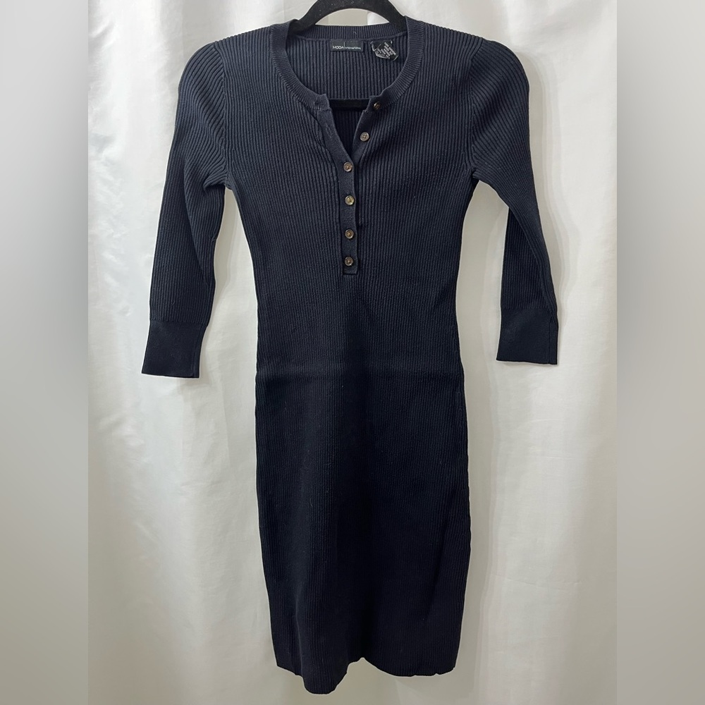Moda International 3/4 Sleeve Sweater Dress